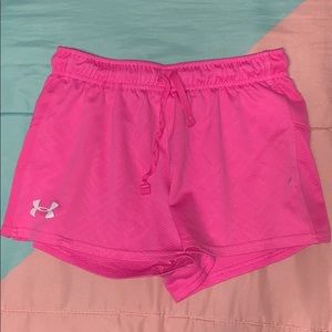 under armour bright pink shorts